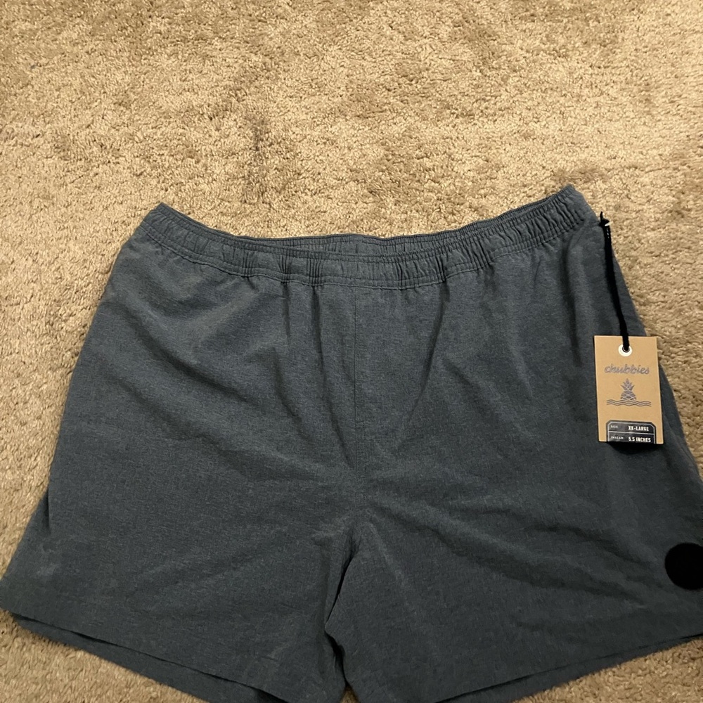 Chubbies Men's Gray Blue Athletic Shorts